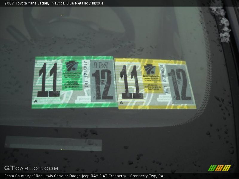Nautical Blue Metallic / Bisque 2007 Toyota Yaris Sedan