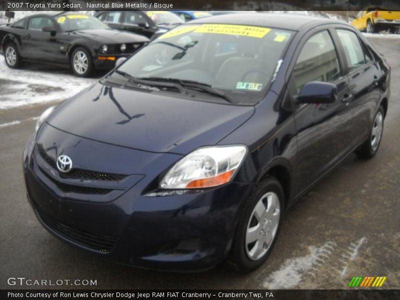 Nautical Blue Metallic / Bisque 2007 Toyota Yaris Sedan