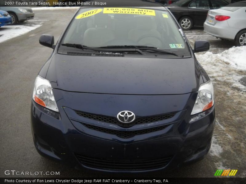Nautical Blue Metallic / Bisque 2007 Toyota Yaris Sedan