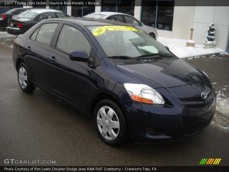 Nautical Blue Metallic / Bisque 2007 Toyota Yaris Sedan