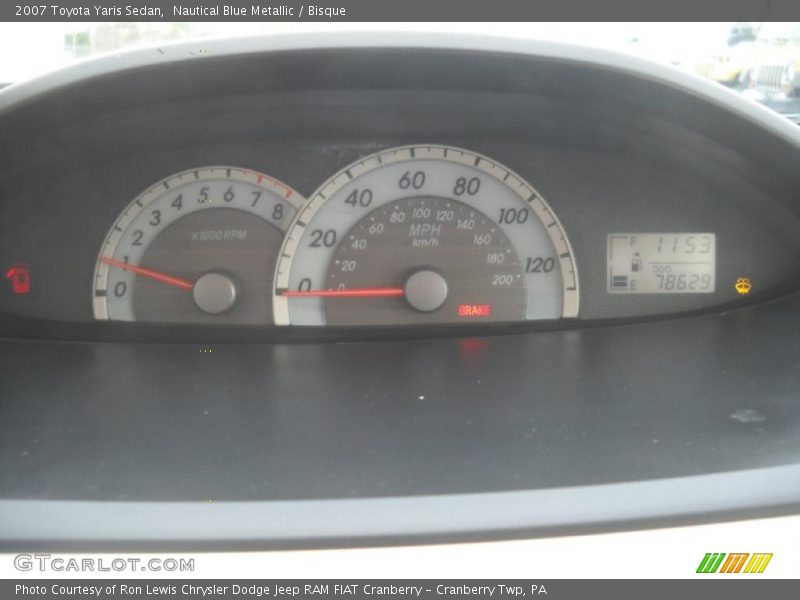 Nautical Blue Metallic / Bisque 2007 Toyota Yaris Sedan