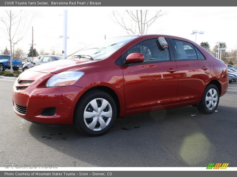 Barcelona Red Pearl / Bisque 2008 Toyota Yaris Sedan