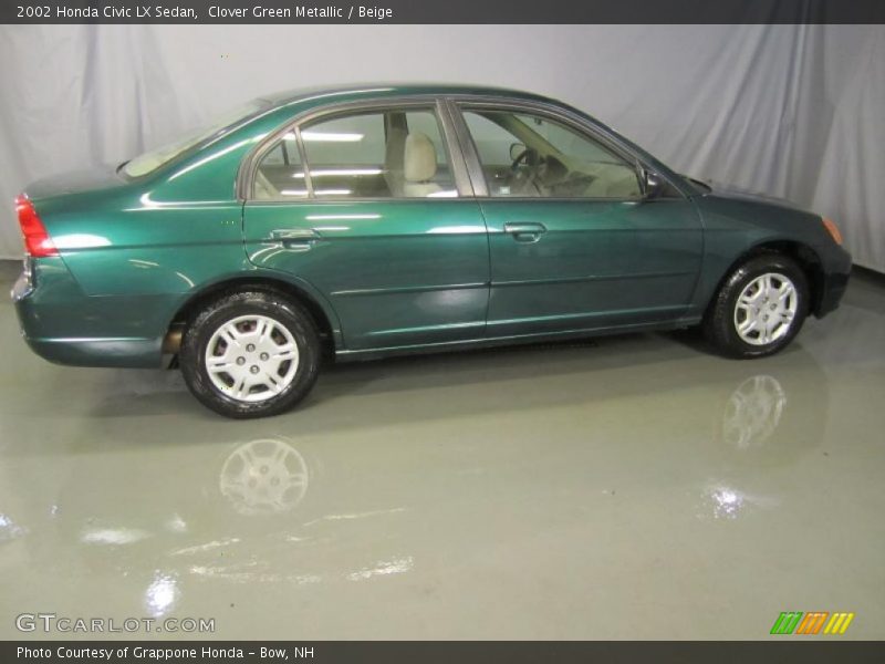 Clover Green Metallic / Beige 2002 Honda Civic LX Sedan