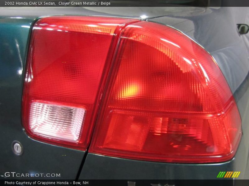 Clover Green Metallic / Beige 2002 Honda Civic LX Sedan