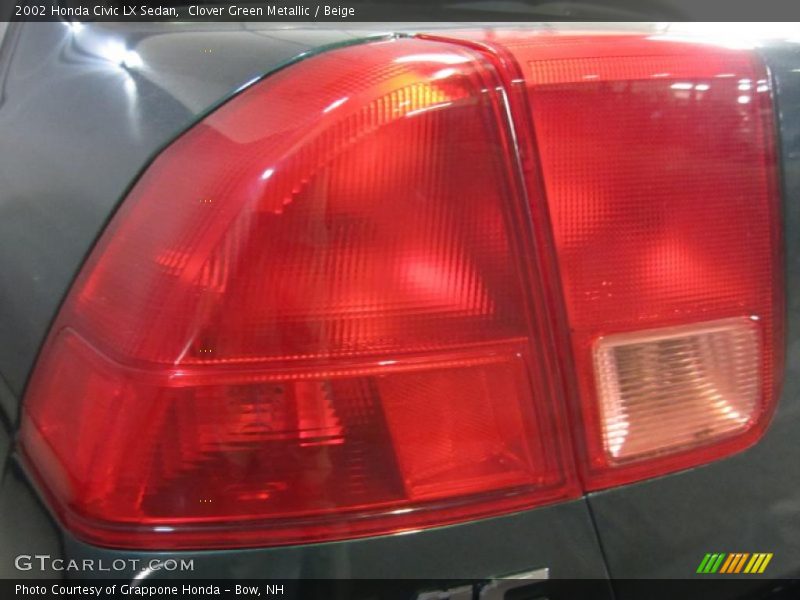 Clover Green Metallic / Beige 2002 Honda Civic LX Sedan