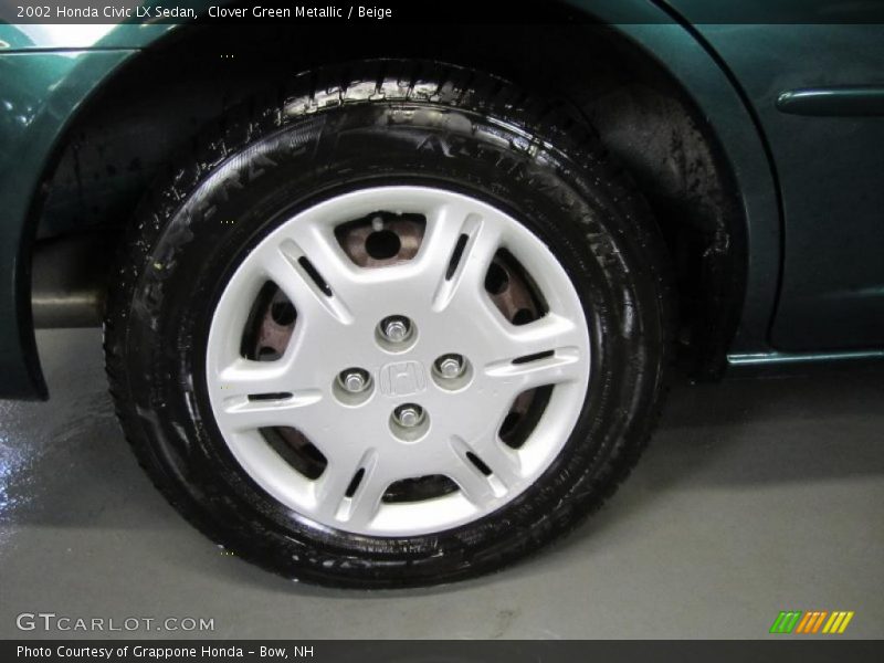 Clover Green Metallic / Beige 2002 Honda Civic LX Sedan