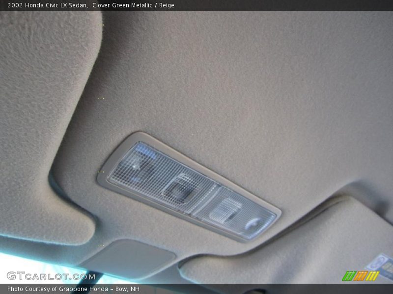 Clover Green Metallic / Beige 2002 Honda Civic LX Sedan