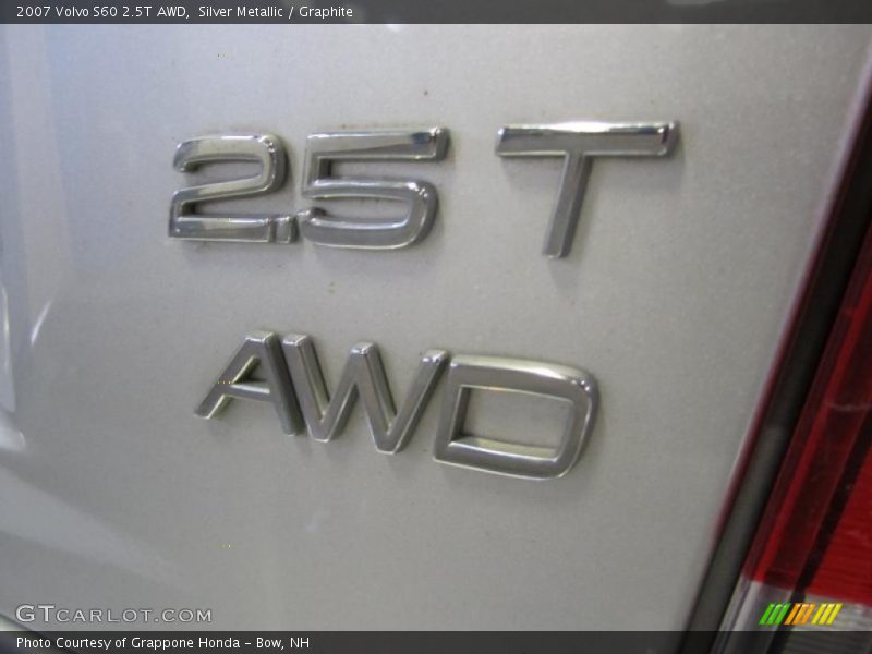 Silver Metallic / Graphite 2007 Volvo S60 2.5T AWD