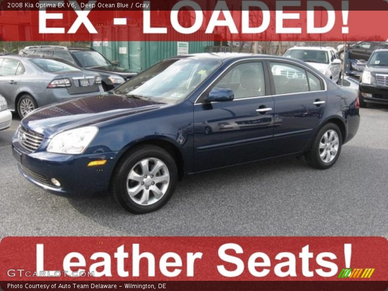 Deep Ocean Blue / Gray 2008 Kia Optima EX V6