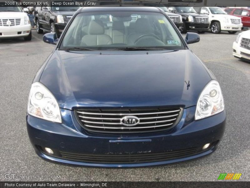 Deep Ocean Blue / Gray 2008 Kia Optima EX V6