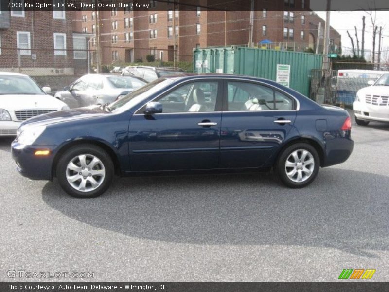 Deep Ocean Blue / Gray 2008 Kia Optima EX V6