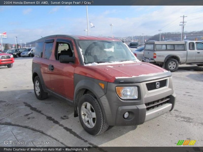 Sunset Orange Pearl / Gray 2004 Honda Element EX AWD