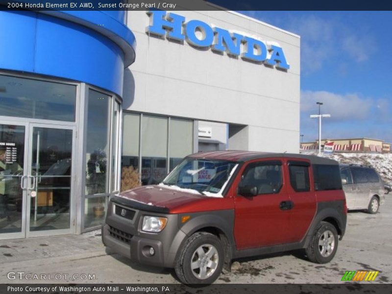 Sunset Orange Pearl / Gray 2004 Honda Element EX AWD