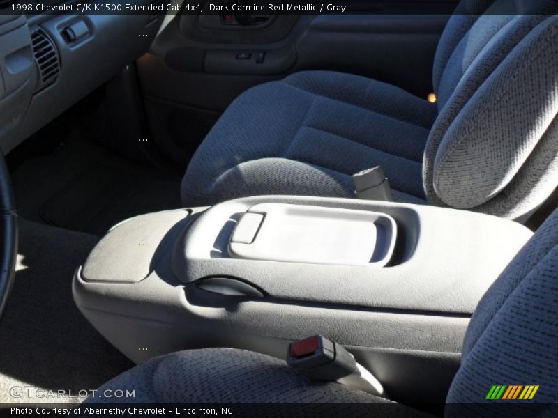 Dark Carmine Red Metallic / Gray 1998 Chevrolet C/K K1500 Extended Cab 4x4