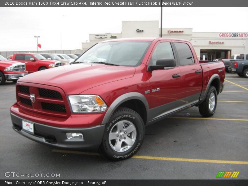 Inferno Red Crystal Pearl / Light Pebble Beige/Bark Brown 2010 Dodge Ram 1500 TRX4 Crew Cab 4x4