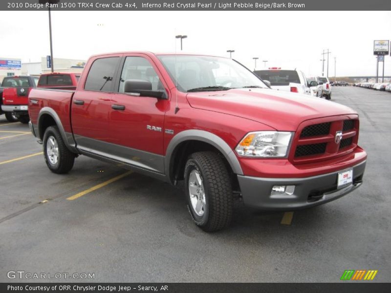 Inferno Red Crystal Pearl / Light Pebble Beige/Bark Brown 2010 Dodge Ram 1500 TRX4 Crew Cab 4x4