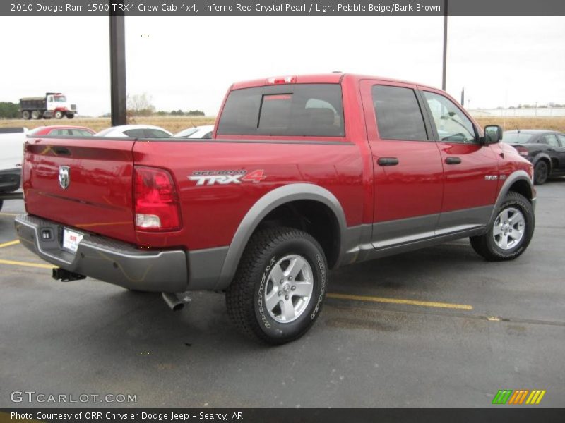 Inferno Red Crystal Pearl / Light Pebble Beige/Bark Brown 2010 Dodge Ram 1500 TRX4 Crew Cab 4x4