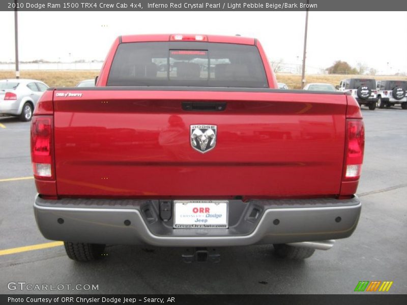 Inferno Red Crystal Pearl / Light Pebble Beige/Bark Brown 2010 Dodge Ram 1500 TRX4 Crew Cab 4x4