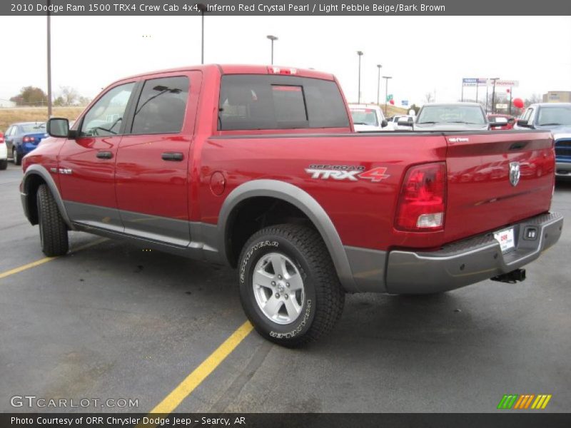 Inferno Red Crystal Pearl / Light Pebble Beige/Bark Brown 2010 Dodge Ram 1500 TRX4 Crew Cab 4x4