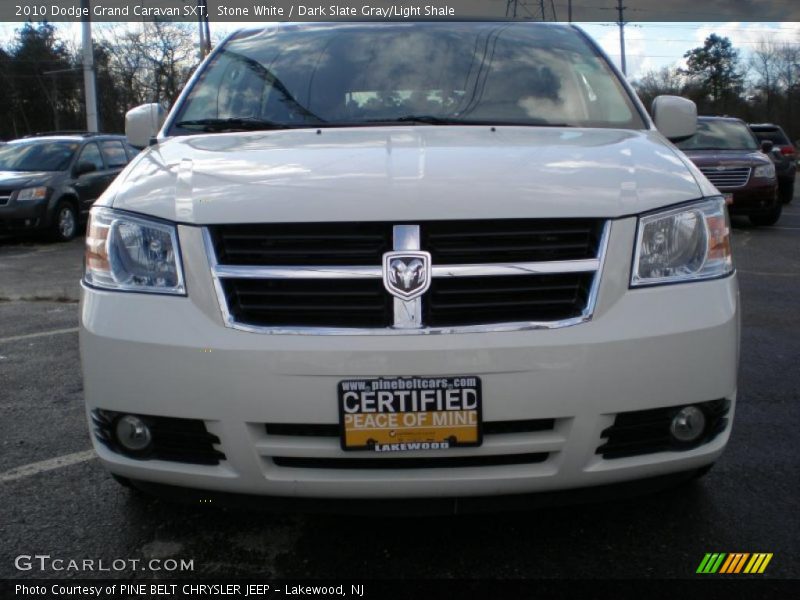 Stone White / Dark Slate Gray/Light Shale 2010 Dodge Grand Caravan SXT
