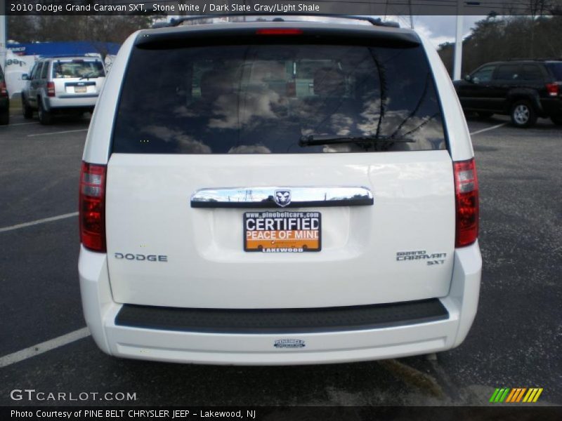 Stone White / Dark Slate Gray/Light Shale 2010 Dodge Grand Caravan SXT