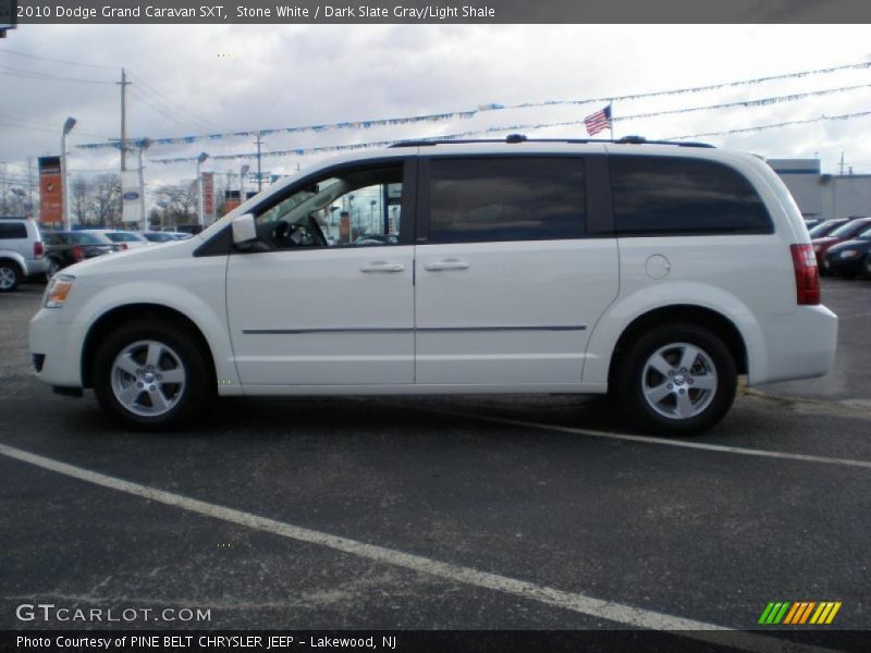 Stone White / Dark Slate Gray/Light Shale 2010 Dodge Grand Caravan SXT