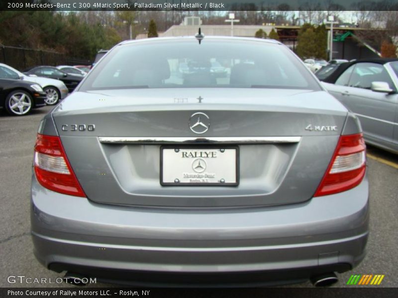 Palladium Silver Metallic / Black 2009 Mercedes-Benz C 300 4Matic Sport