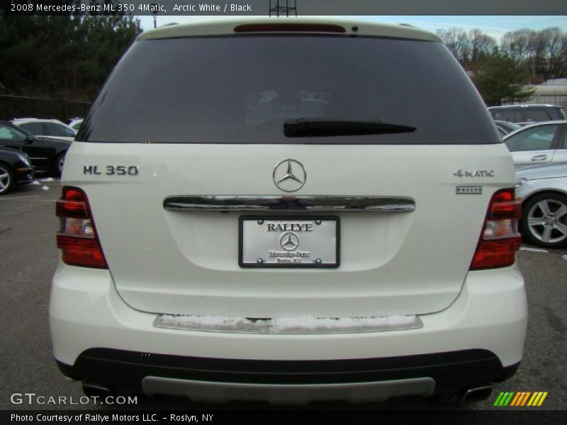 Arctic White / Black 2008 Mercedes-Benz ML 350 4Matic