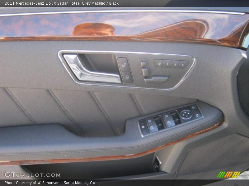 Steel Grey Metallic / Black 2011 Mercedes-Benz E 550 Sedan