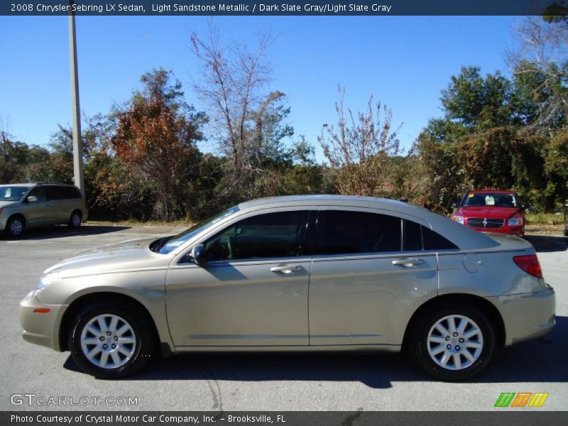 Light Sandstone Metallic / Dark Slate Gray/Light Slate Gray 2008 Chrysler Sebring LX Sedan