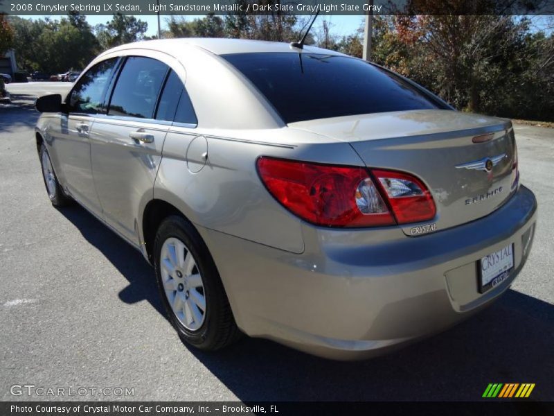 Light Sandstone Metallic / Dark Slate Gray/Light Slate Gray 2008 Chrysler Sebring LX Sedan