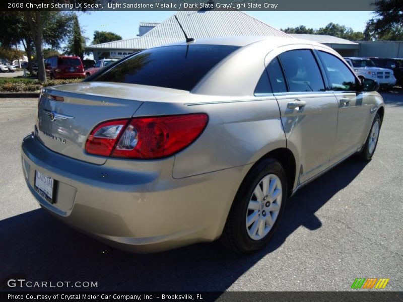Light Sandstone Metallic / Dark Slate Gray/Light Slate Gray 2008 Chrysler Sebring LX Sedan