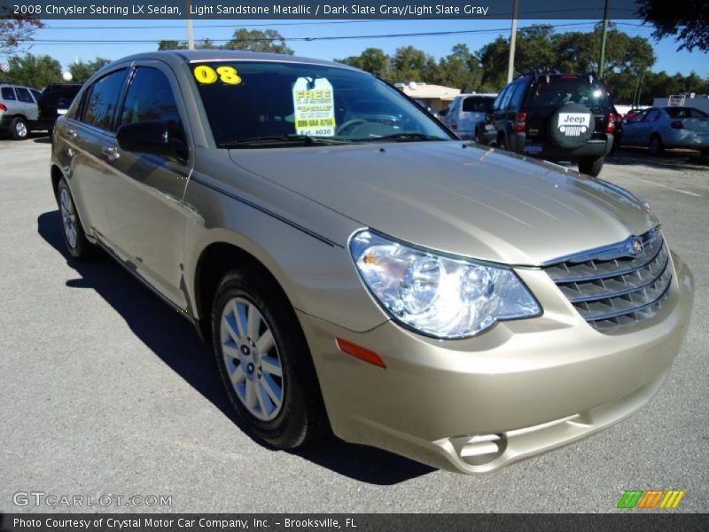 Light Sandstone Metallic / Dark Slate Gray/Light Slate Gray 2008 Chrysler Sebring LX Sedan