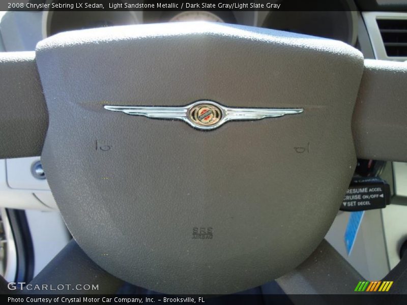 Light Sandstone Metallic / Dark Slate Gray/Light Slate Gray 2008 Chrysler Sebring LX Sedan