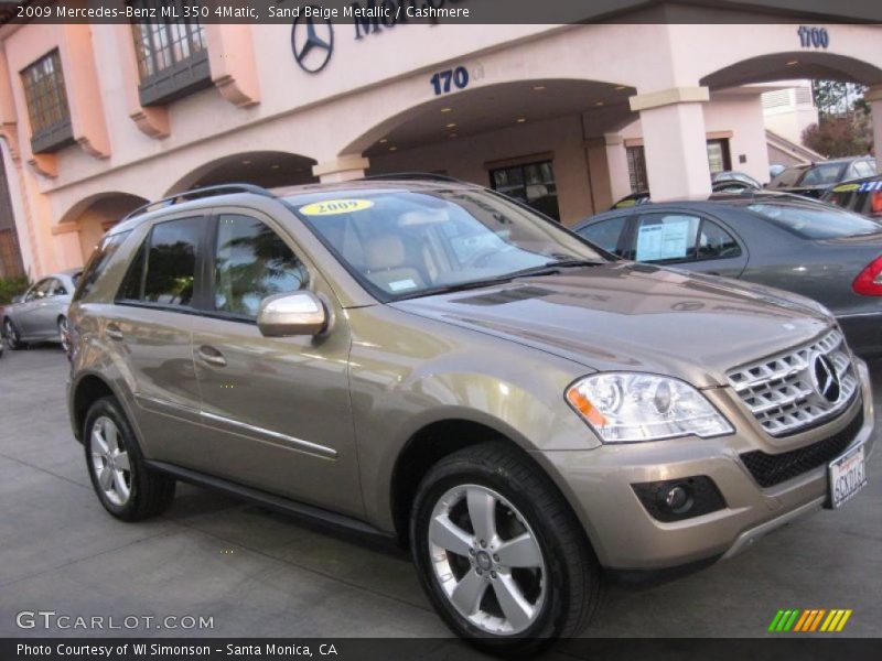 Sand Beige Metallic / Cashmere 2009 Mercedes-Benz ML 350 4Matic