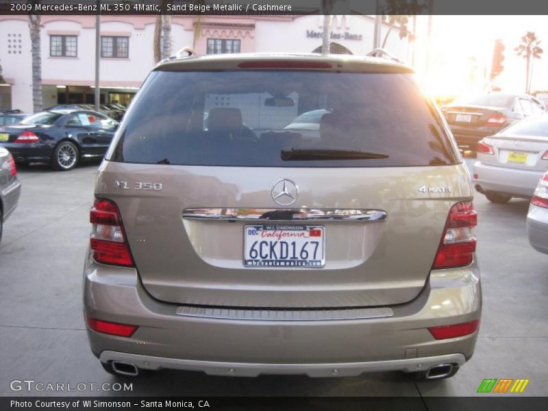 Sand Beige Metallic / Cashmere 2009 Mercedes-Benz ML 350 4Matic