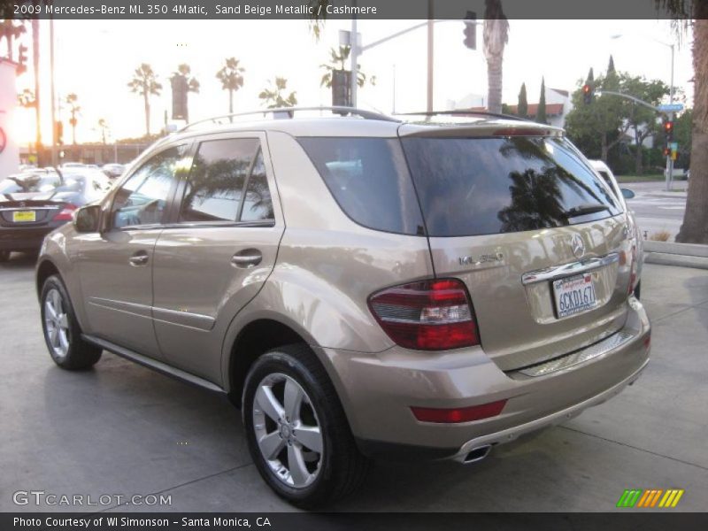 Sand Beige Metallic / Cashmere 2009 Mercedes-Benz ML 350 4Matic