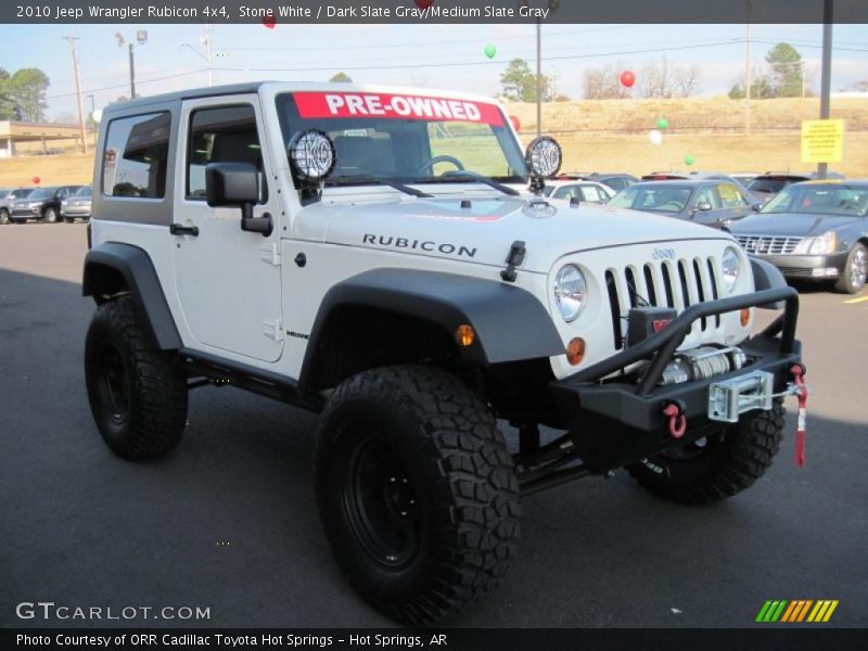 Stone White / Dark Slate Gray/Medium Slate Gray 2010 Jeep Wrangler Rubicon 4x4