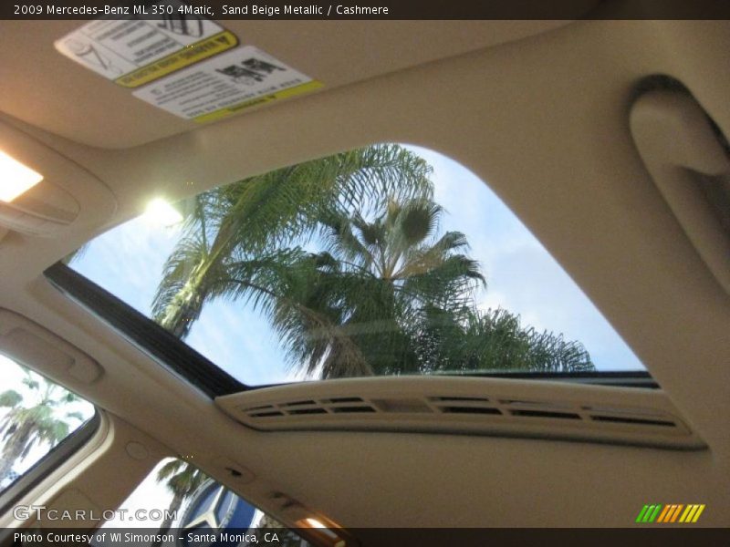 Sand Beige Metallic / Cashmere 2009 Mercedes-Benz ML 350 4Matic