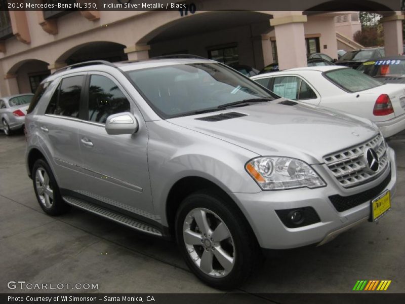 Iridium Silver Metallic / Black 2010 Mercedes-Benz ML 350