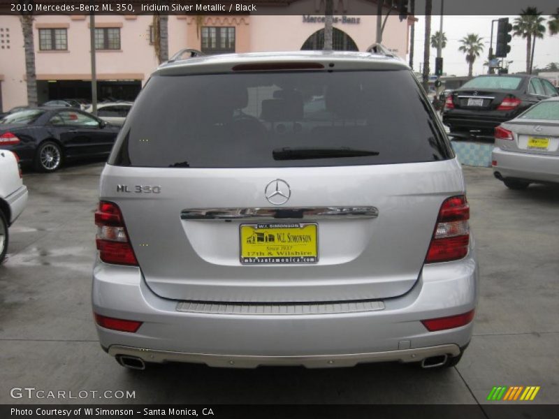 Iridium Silver Metallic / Black 2010 Mercedes-Benz ML 350