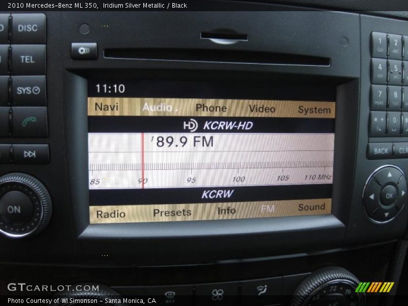 Iridium Silver Metallic / Black 2010 Mercedes-Benz ML 350