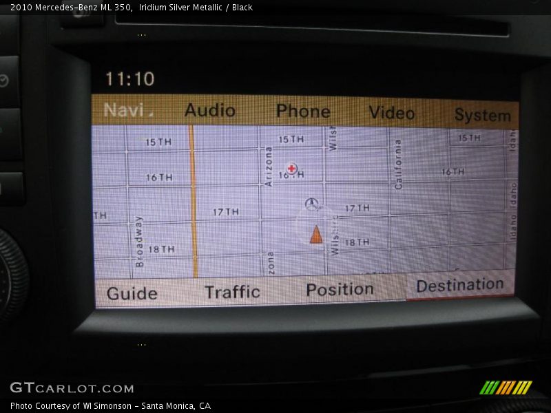 Iridium Silver Metallic / Black 2010 Mercedes-Benz ML 350