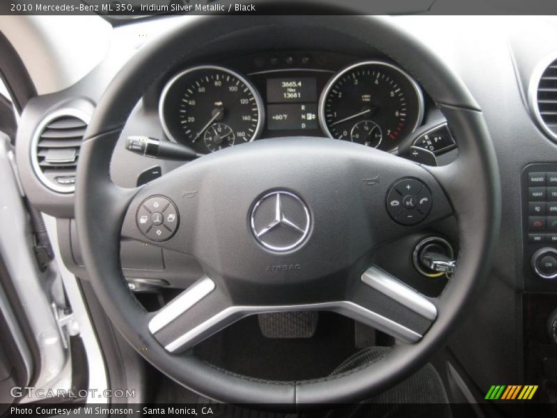 Iridium Silver Metallic / Black 2010 Mercedes-Benz ML 350