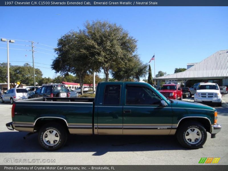 Emerald Green Metallic / Neutral Shale 1997 Chevrolet C/K C1500 Silverado Extended Cab