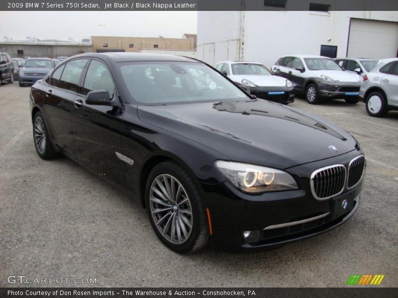 Jet Black / Black Nappa Leather 2009 BMW 7 Series 750i Sedan