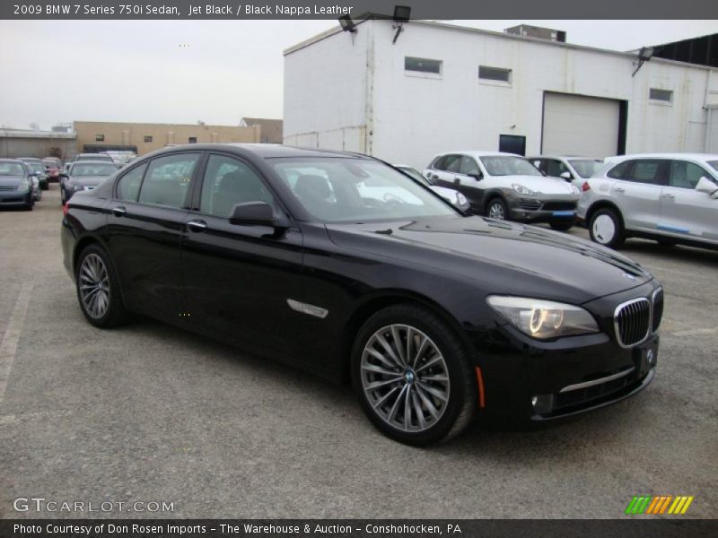 Jet Black / Black Nappa Leather 2009 BMW 7 Series 750i Sedan
