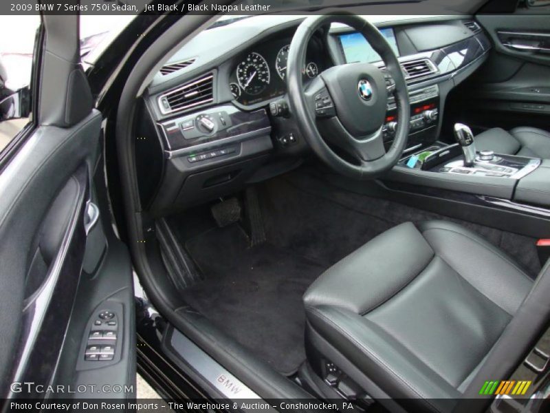 Black Nappa Leather Interior - 2009 7 Series 750i Sedan 