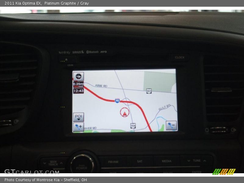 Navigation of 2011 Optima EX