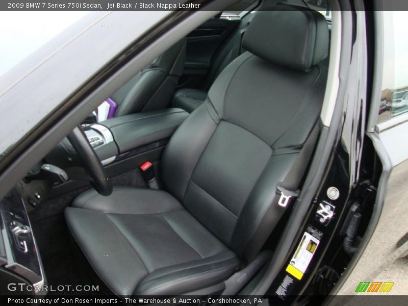  2009 7 Series 750i Sedan Black Nappa Leather Interior